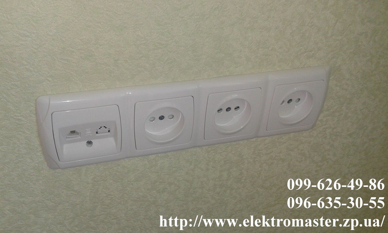 установка розеток и выключателей
